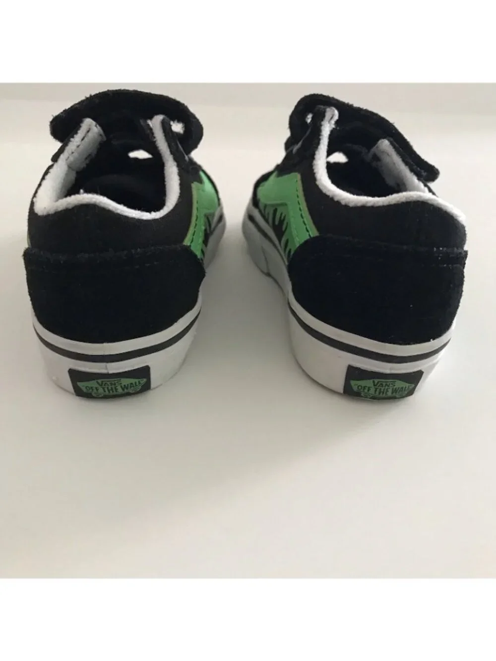 Vans Shoes Slime Old Skool Toddler Boy 5 Glows Black Green Skater Sneaker Suede